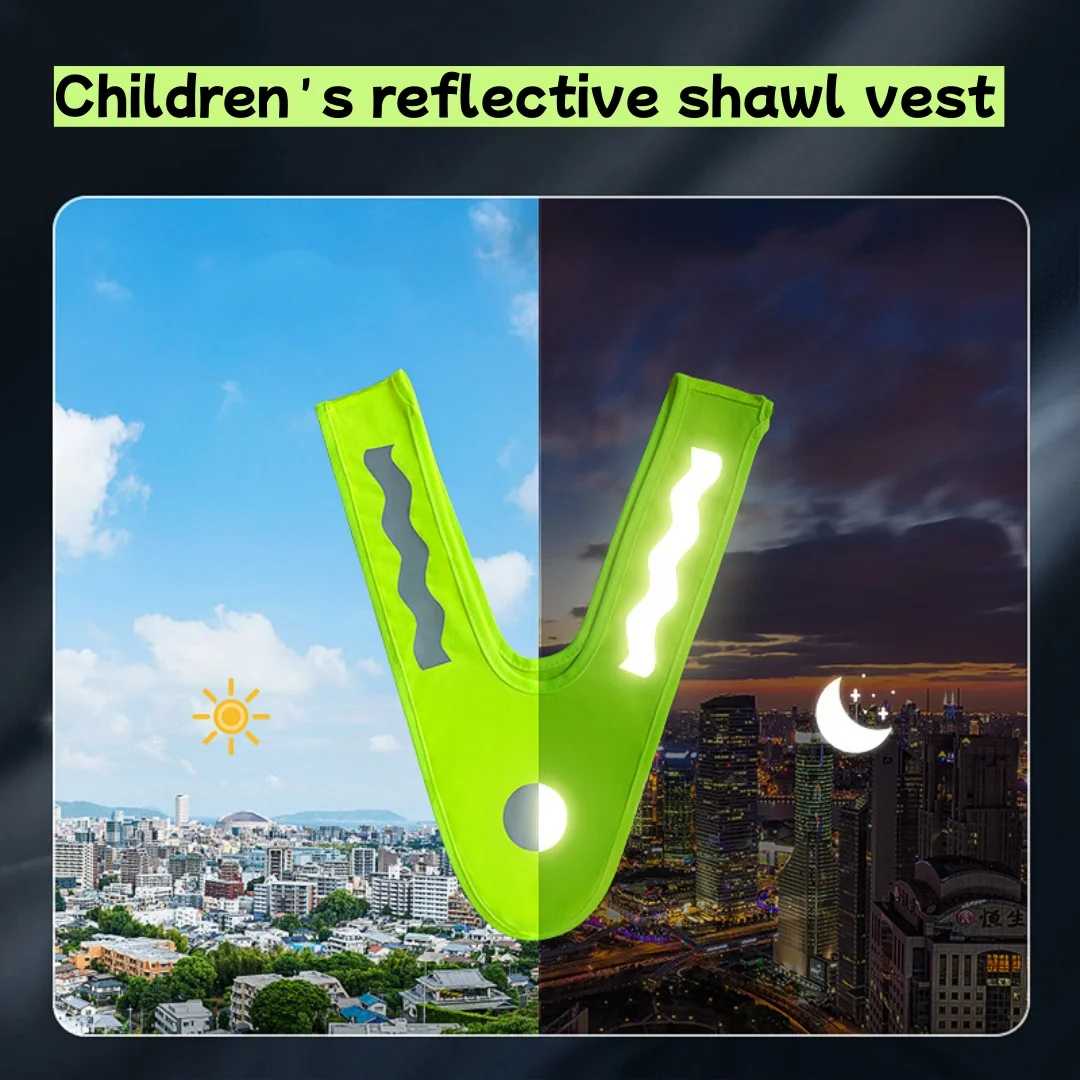 New Night Run Children's Lightweight Shoulder Vest Protective Safety Vest High Brightness Wear resistant Reflective Clothing