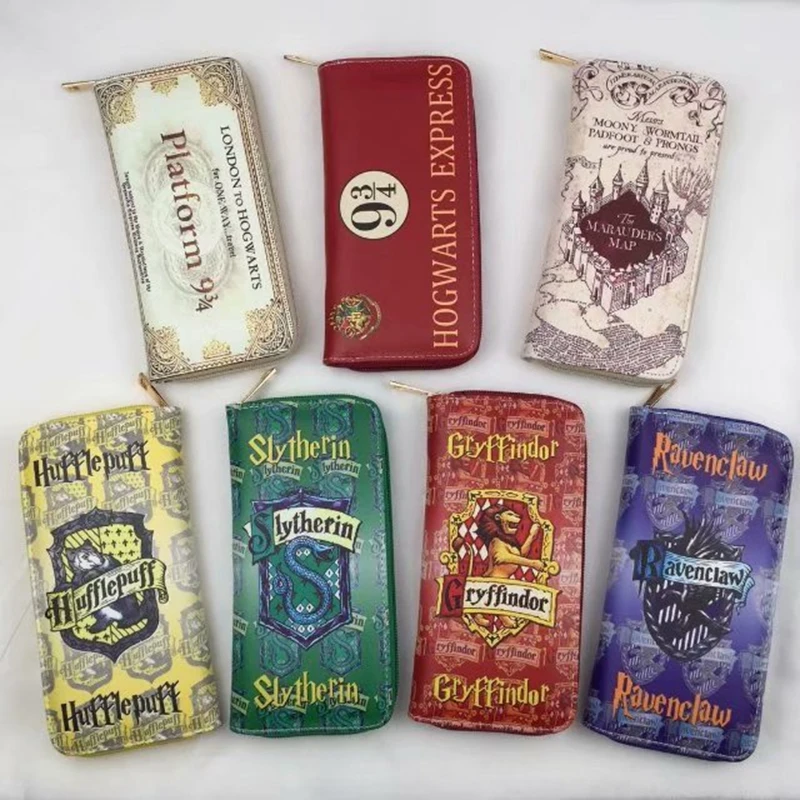 Новинка Длинный кошелек серии Гарри волшебный колледж Сова платформа двухслойный вместительный полиуретановый клатч на молнии для студентов сумка для карт игрушки