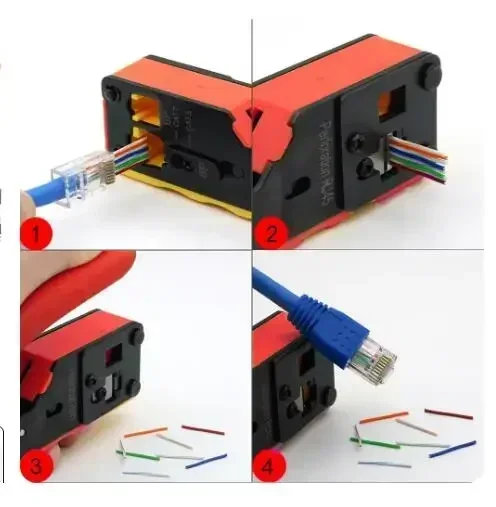 Rj45 pliers crimper cat5 cat6 cat7 network tool rg rj 45 ethernet cable Stripper pressing clamp tongs clip rg45 lan wire stripper tools multi functional tools electrician tools