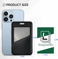 1 Pcs Sliding ID Badge Holder with Clear Window,ID Card Protector for Office,School,Great Gift for Women,Staff,Student 6