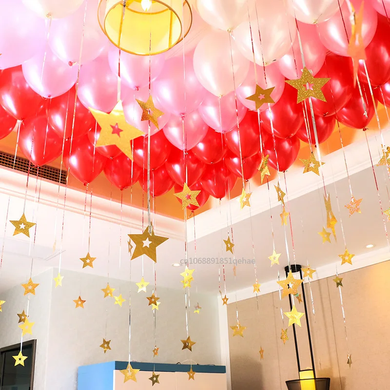 100pcs Wedding Birthday Party Decoration Decoration Balloon Rain Silk Sequin Pendant Wedding Supplies Wedding Room Decoration