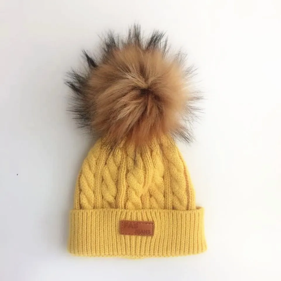 Fashion Baby Hat Knitted Winter Pom Pom Children Hat For Boys Girs Beanies Baby Cute Cotton Cap Warm