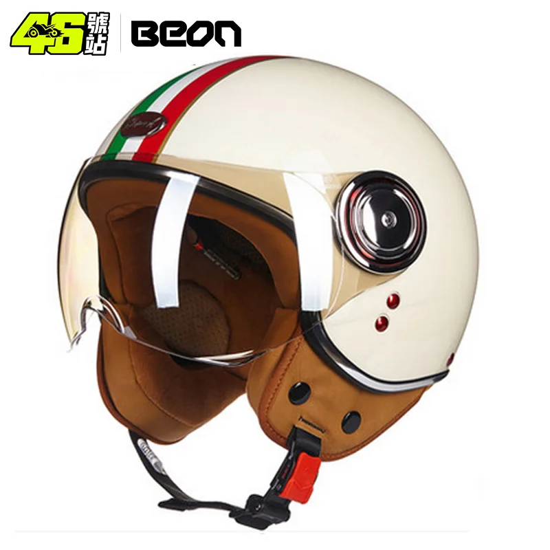 beon ヘルメット BEON Motorcycle Helmet Chopper 3/4 Open Face Vintage Moto