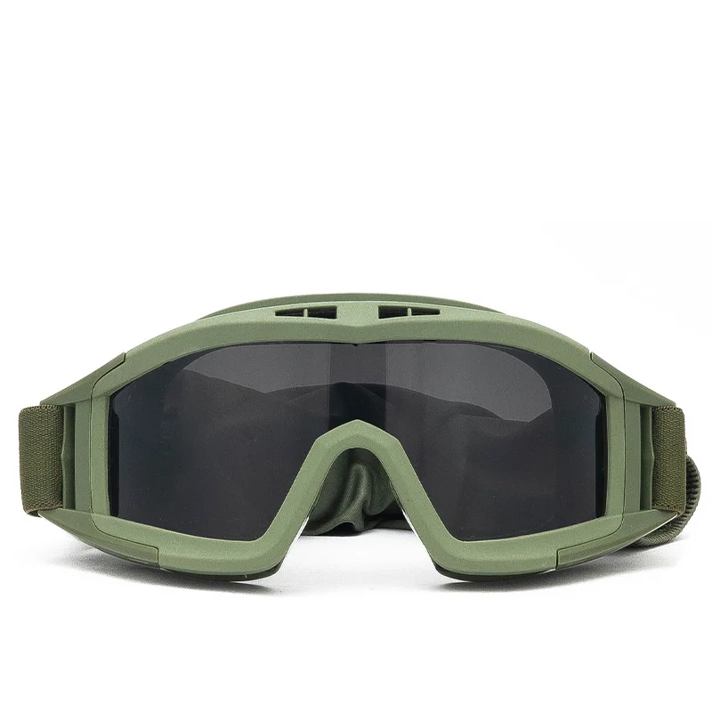 10Pcs M'ilitary Fan Tactical Glasses Cs Explosion-proof Anti Impact Special Combat Goggles Three Lens Suit Motorcycle Goggles 3
