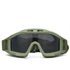 10Pcs M'ilitary Fan Tactical Glasses Cs Explosion-proof Anti Impact Special Combat Goggles Three Lens Suit Motorcycle Goggles 3
