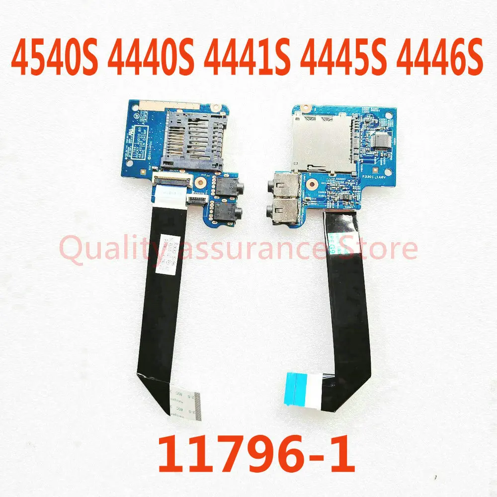 

11796-1 For HP Probook 4540S 4440S 4441S 4445S 4446S laptop Card reader Audio headphone jack board 48.4SI02.011 SD Card