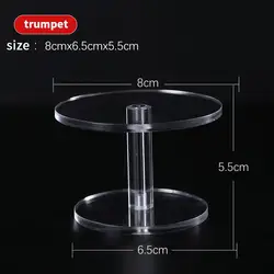Clear Round Acrylic Display Stand - Elegant Riser for Collectibles and Accessories (A1)