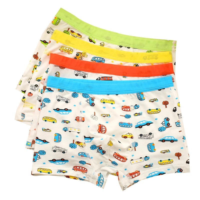 Boys Underwear 3Pc/Lot Random Colors Soft Breathable Boys Boxer Kids Underwear Underpants Modal for Children 2-8Y