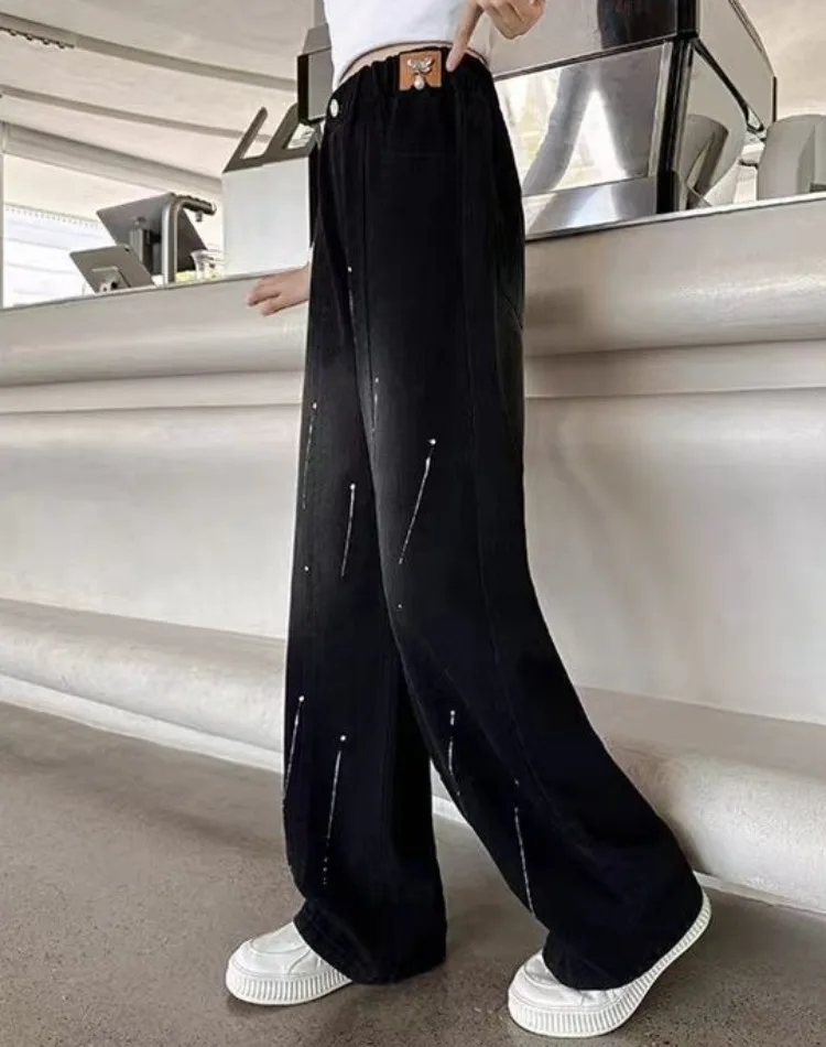 Wide-Leg Jeans Winter Fleece-Lined Thermal