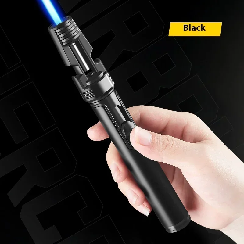 Windproof Jet Torch Gas Lighter Butane Refillable Blue Flame for Kitchen Cooking Metal Welding Outdoor Cigar Barbecue