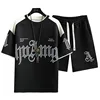 Summer Casual Mens Set Short Sleeve Print Tshirt + Shorts Fashion 2 Piece Sets Streetwear Mens Sports Suit Harajuku Tracksuit 5