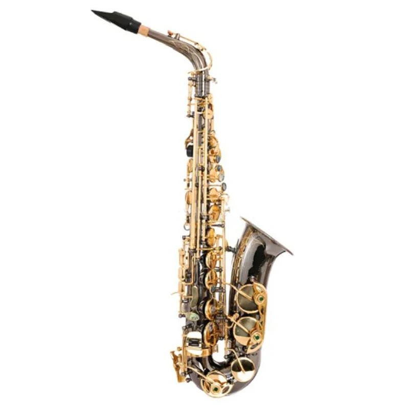 

SADSN SAS-680 Eb Tune Alto Saxophone Brass Black Nickel Gold Abalone Button Alto Sax Musical Instrument with Mouthpiece Case