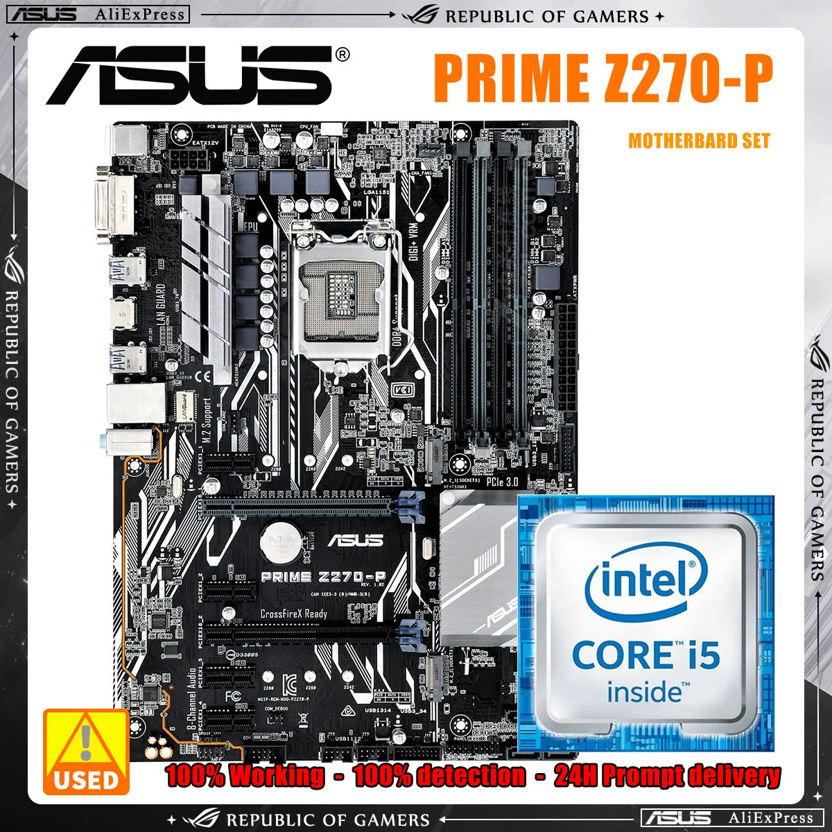 ASUSZ270P PRIME con I5 6500 Original, M.2, NVME, 7ª placa base