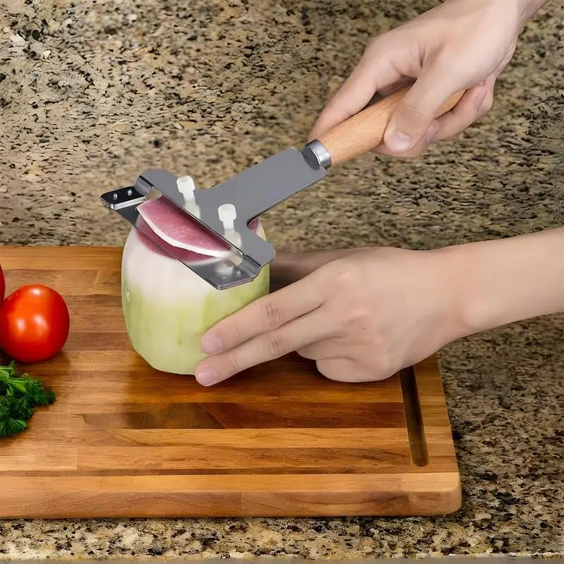 Radish Cutter Slicer Adjustable Cheese Shaver Slicer Stainless Steel Cabbage Kitchen Radish Carver Shredder With Wood