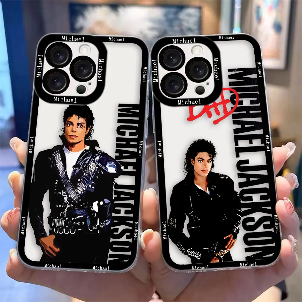 Transparent Phone Case with Michael Jackson Dancer Design