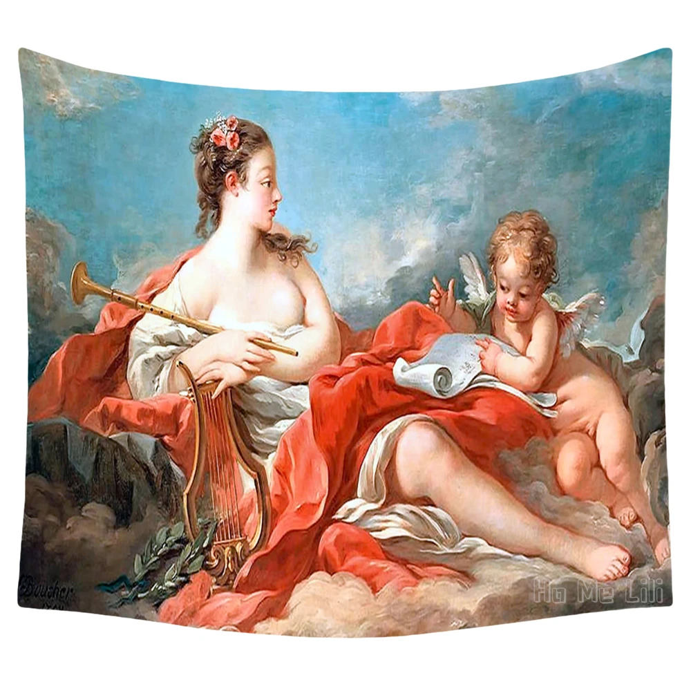 Tapestry Decorations Greek Art Italian Mythology Paradise Four Rivers Female Anthropomorphic Poster Tapestry Designer Room Ornament