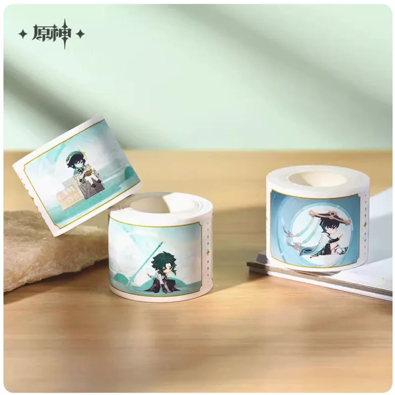 

2024 аниме Genshin Impact Xiao Venti Balladeer Stardust Travel Dream Series Washi Tape официальный оригинальный подарок
