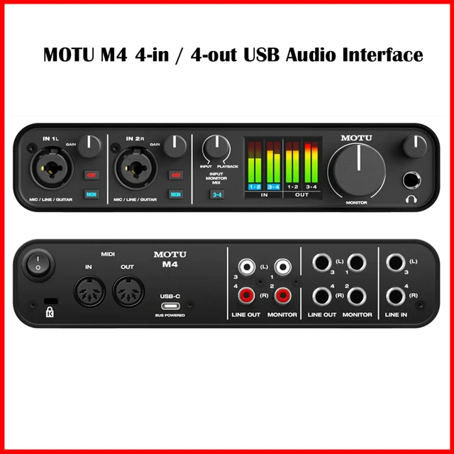 MOTU M4 4-in / 4-out USB Audio Interface With Studio-quality