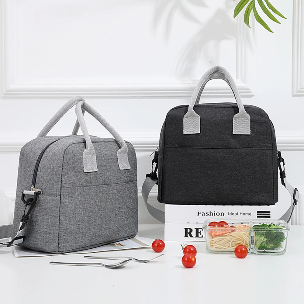 2022New Portable Lunch Bag Cooler Tote Hangbag Picnic Insulated Box Canvas Thermal Food Container Men Women Kids Travel Lunchbox