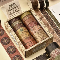 12 rolls/box exquisite vintage washi tape set, DIY decorative tape rolls and wrapping washi tape for gifts for friends 2
