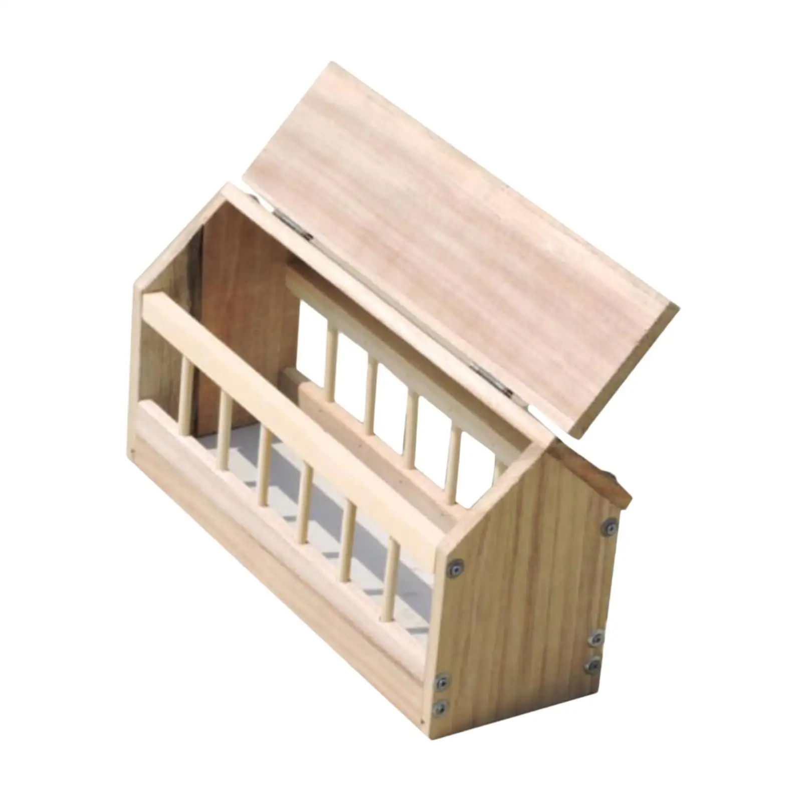 40cm Wooden Pigeon Feeder Trough Food Dispenser House Design Pigeon Supplie Poultry Trough Dish Bird Feeder for
