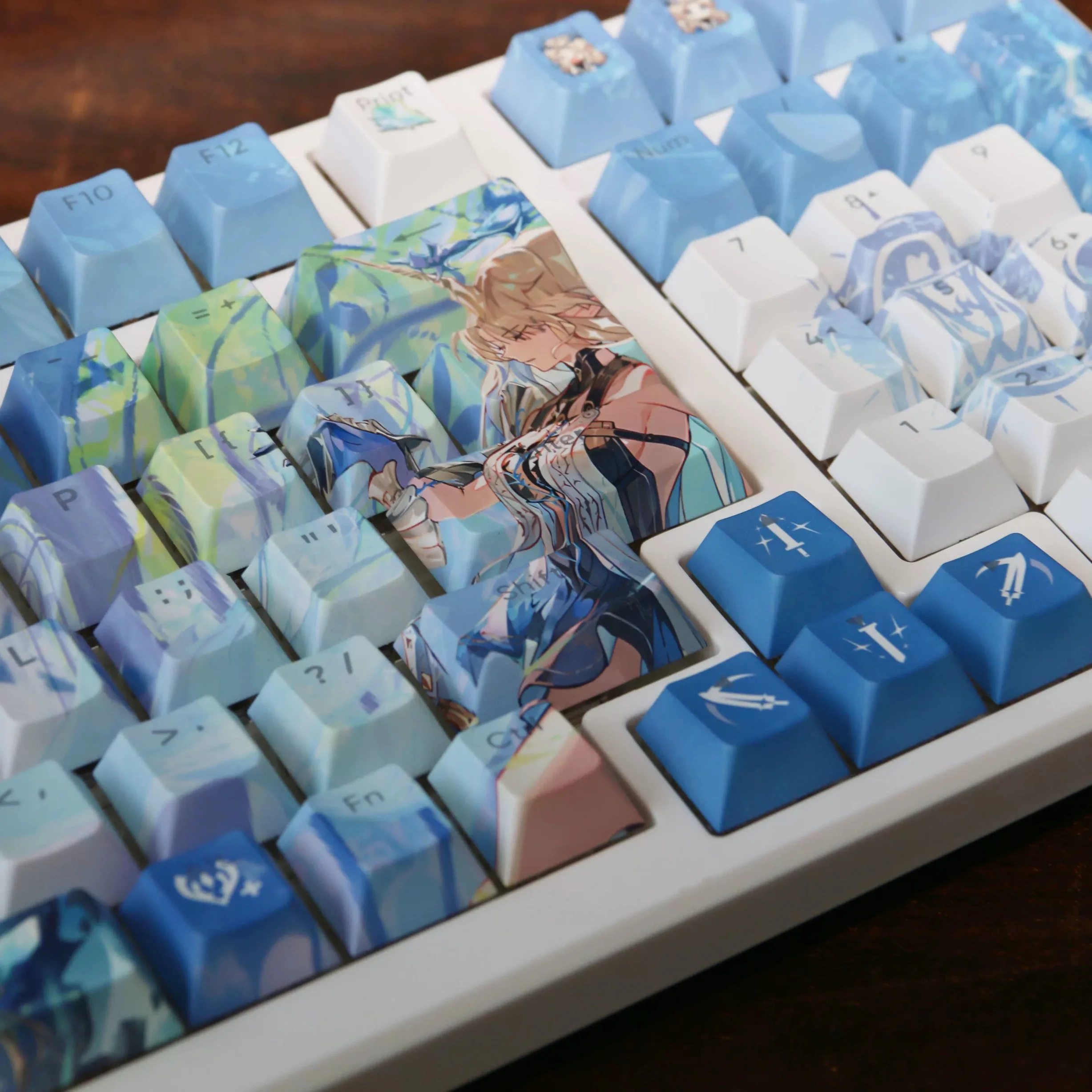 Cartethyia Keycap Anime Keycap Wuthering Waves PBT DYE Sublimation Cherry Keycaps Cartoon Gaming Cartethyia Key Cap for 104 108