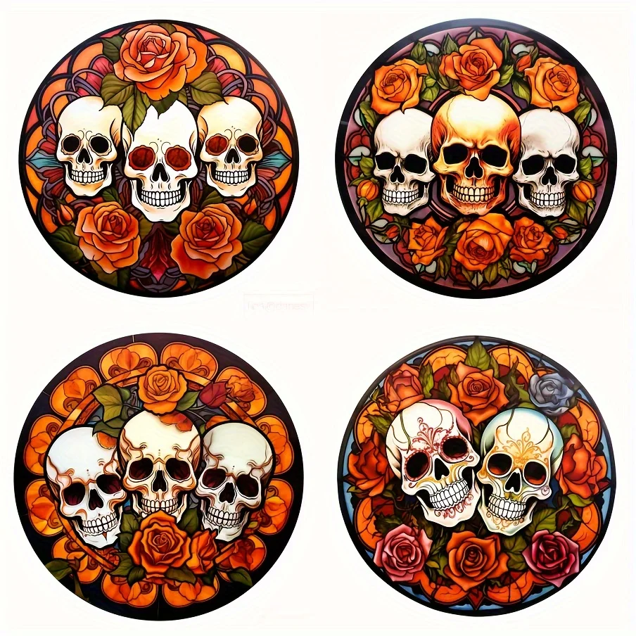 

Car Sticker 4 In 1 Creative Skull Scary Funny Masking Mark 1