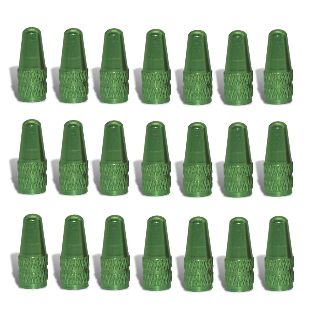 Aluminum Alloy Bicycle Tire Valve Caps - Set of 10