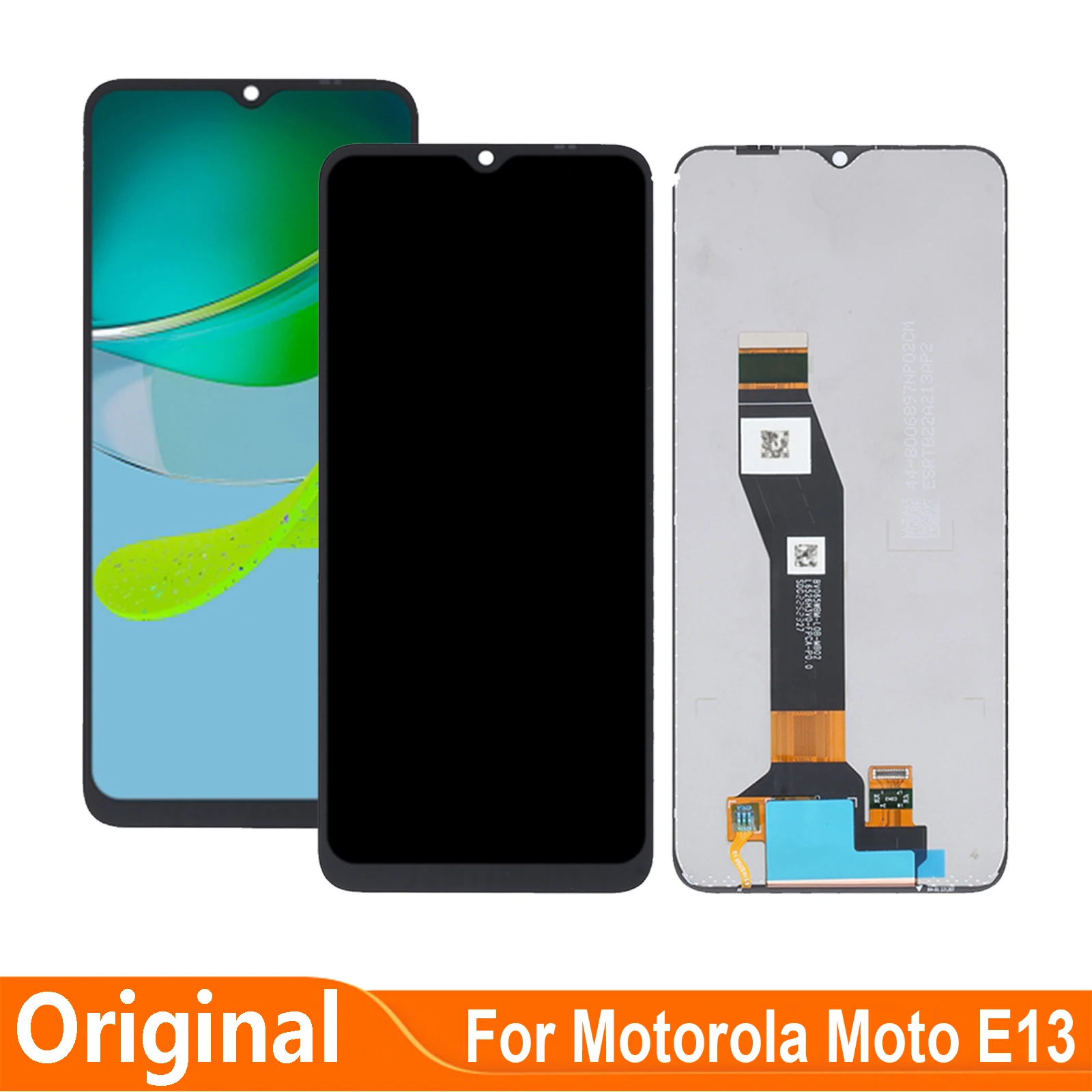 YHX-OU 6.5 Nero+Telaio Schermo per Motorola Moto E13 ​LCD Display Touch Screen Digitizer Ricambio Assembly con Strumento di Installazione + 1 Pezzo Vetro temperato