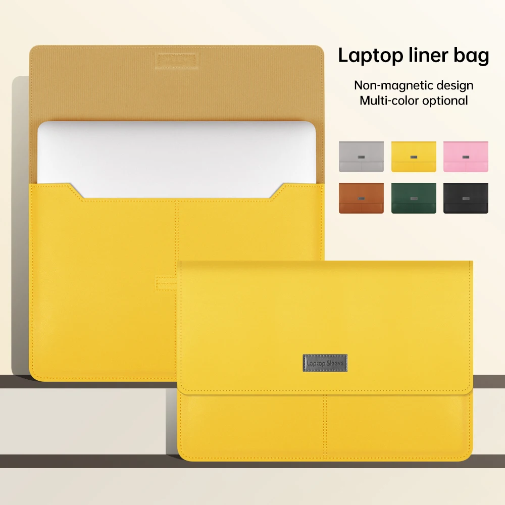 Pu Leather Laptop Sleeve Bag Case For Macbook Air Pro 13 2020 M1 14 16