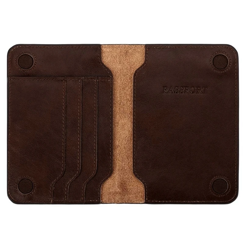 Stylish Passport Holder Durable Wallet Leather Credit Back Card for Business and Vacation