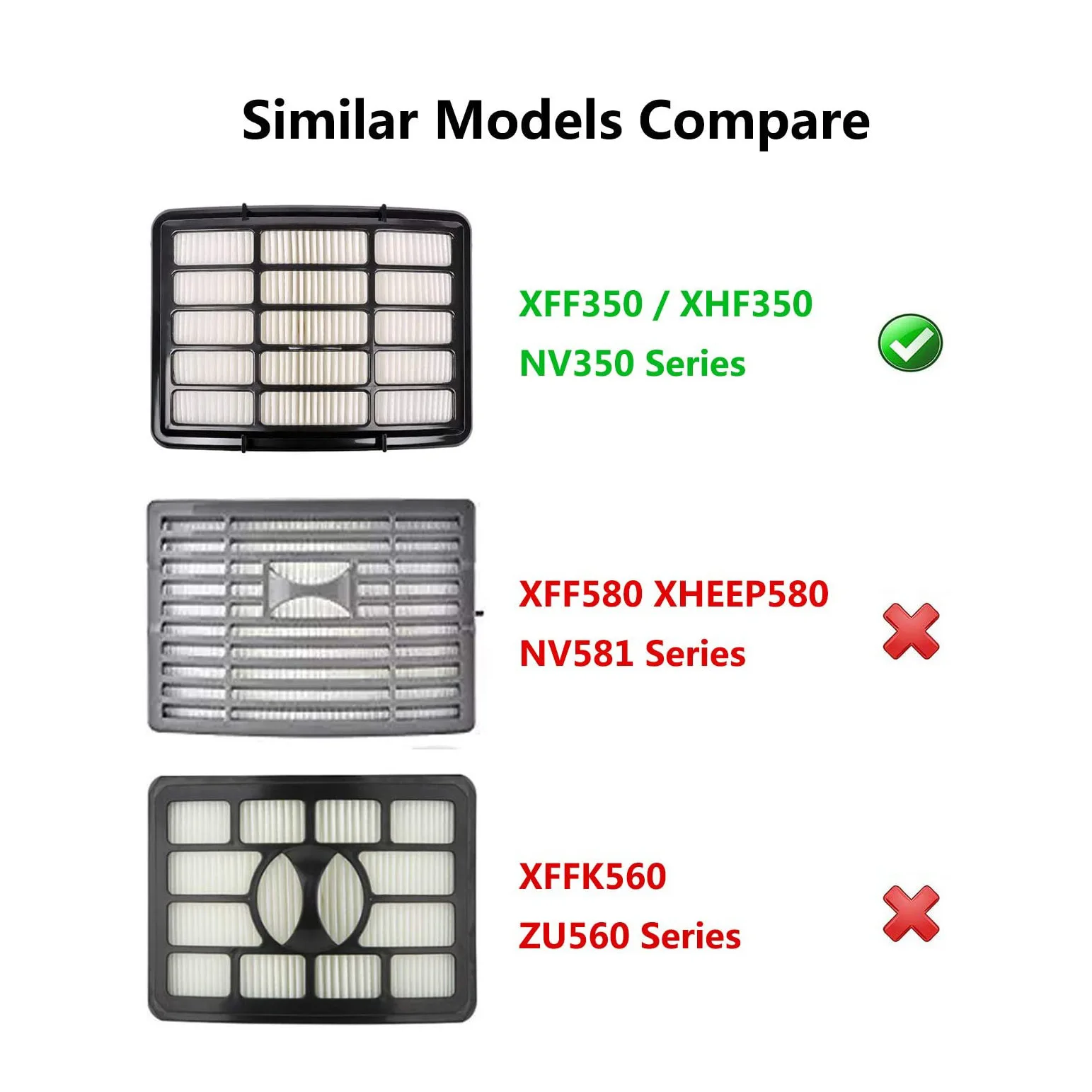 HEPA Filter Kit Replacement Kit Accessories Filters for Shark Navigator Lift Away NV350 NV360 NV351 NV352 NV355 NV356E NV357 NV370 NV391 Vacuum Cleaner Replace Parts