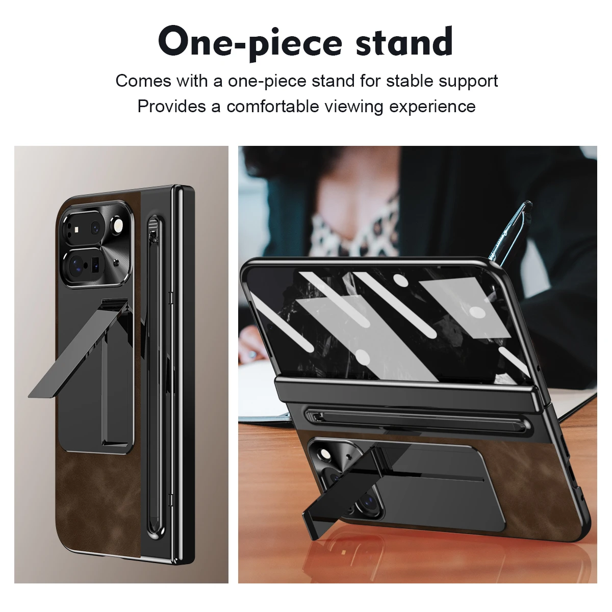 Custodia in pelle retrò Custodia Flip Cover in pelle per Goole 9 Pro Fold con slot per penna Supporto per telefono Pellicola protettiva in vetro per schermo_voghion.com