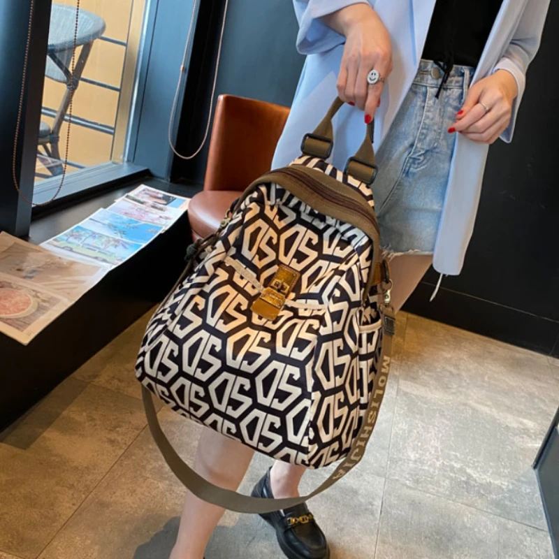 Brand Designer Back Pack Letter Print Fancy Ita Bagpack Women Shoulder Bag Large Capacity Female Backpack Travel Mochila