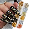 12 Color Gold Foils Gorgeous Nails Glitter Random Aluminum Flakes Paillette Chip Nail Design Shinny Sparkles Nail Art Decoration 2