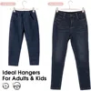 10pcs Thin Trouser Hangers, Non-Slip Pant Hangers with Adjustable Clips, Space Saving Hangers for Clothes, Skirt 4