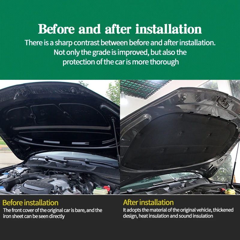 Accessoire VW Tapis Insulation Capot VW Touareg 2003-2018 - Protection Thermique Et Anti-Bruit - Coton Et Aluminium Isolation Moteur Touareg