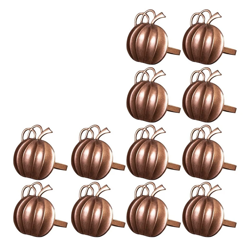 

12 Pcs Creative Napkin Rings Pumpkin Table Rings Thanksgiving, Halloween, Parties, Family Parties, Table Decorations