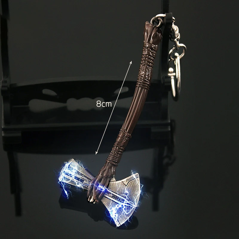 Thor's Hammer TheAvengers Quake Stormbreaker Kids Boys Anime Keychain Mjolnir Weapon Halloween Katana Samurai Swords Gift Toys cosplay sword cosplay toy game keychains cosplay hammer