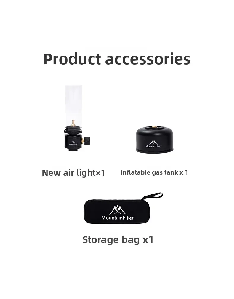 MOUNTAINHIKER Neue Outdoor Gas Licht Set Picknick Camping Retro Dekorative Ambiente Licht Kreative Desktop Nacht Gas Lampe – Detail 16