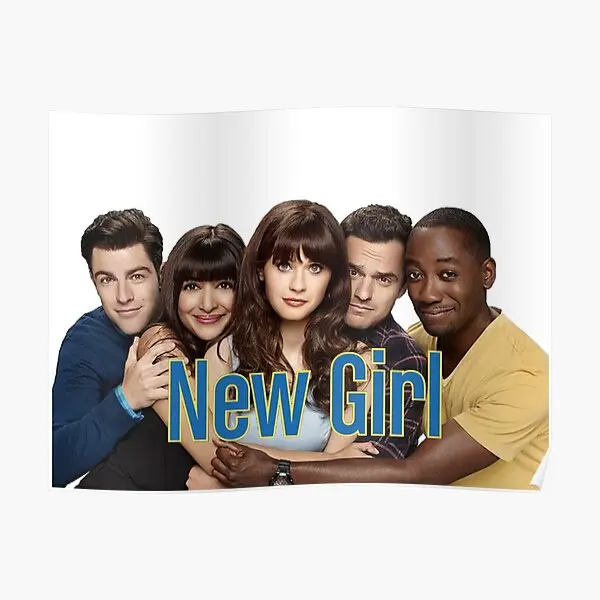 

New Girl Cast And Logo Poster Vintage Wall Home Decoration Decor Mural Modern Print Room Painting Picture Art Funny No Frame