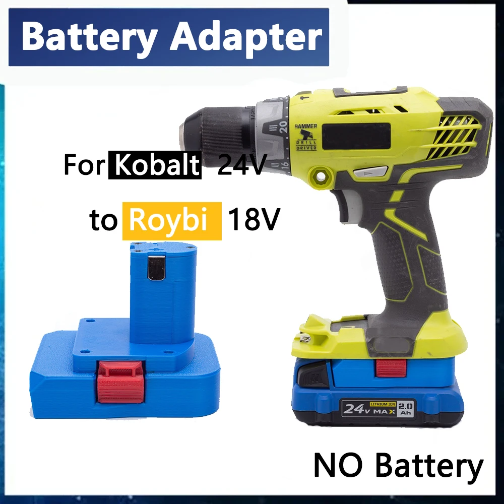 Battery Converter For Kobalt 24V Li-ion Battery Adapter To Ryobi ONE+ 18V Cordless Power Tools Accessories adapter for kobalt 24v lithium ion battery convert to dewalt 20v cordless tools converter not include tools and battery