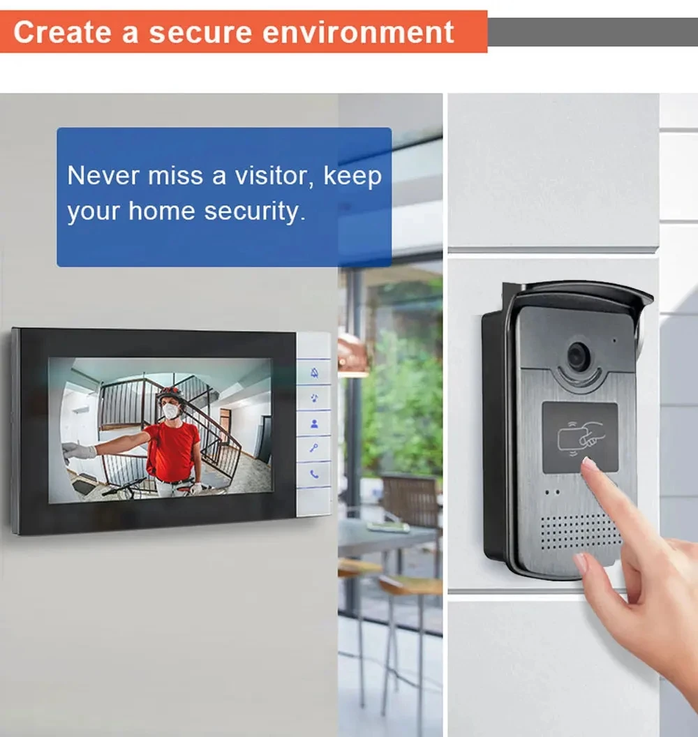 Cctv Door Entry Systems With Camera Inch Wired Video Door