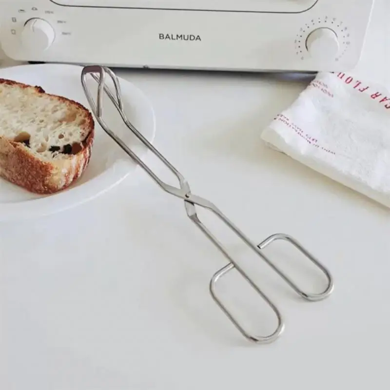 Kitchen Tongs Easy To Clean Stainless Steel Barbecue Tools Kitchen Supplies Bread Clip Cooking Tongs Thick Design Food food tongs