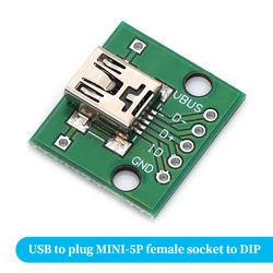 Compact USB Adapter Board with USB A Male to USB B Female Interface - 20 Pcs (MINI - USB)