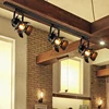 Vintage E27 Track Light Loft Industrial Spotlight Rail Light Black Track Lamp For Barn Door Clothes Store Shop Lighting Fixtures 1
