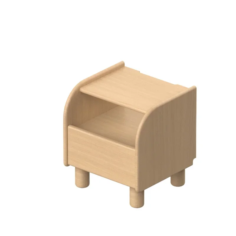 Children's solid wood bedside table Girl bedroom room storage cabinet Baby bedside cute locker