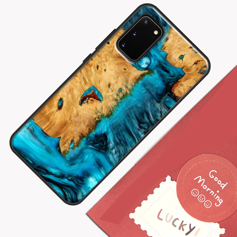 Hybrid Wood Resin Phone Case – Artistic Protective Cover Shell