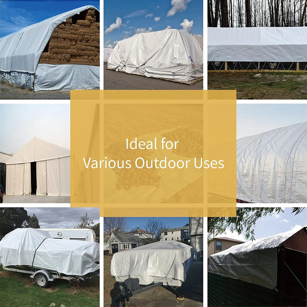Outdoor Awnings Rainproof Tarpaulin White 3x5 6 8m*8 10 12 3 4x4 5m