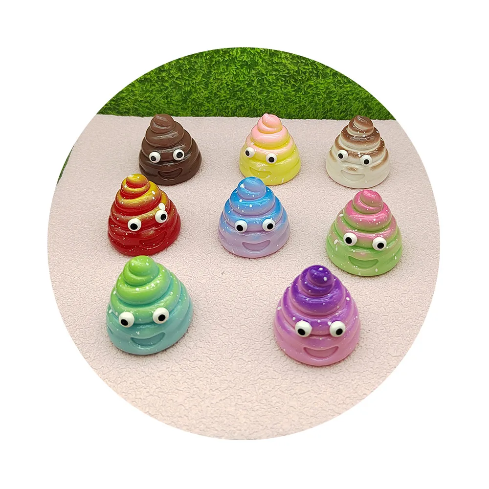 

Resin Cute Rainbow Fun Poop Flat Back Cabochons For Hairpin Scrapbooking DIY Jewelry Craft Decoration Accessories